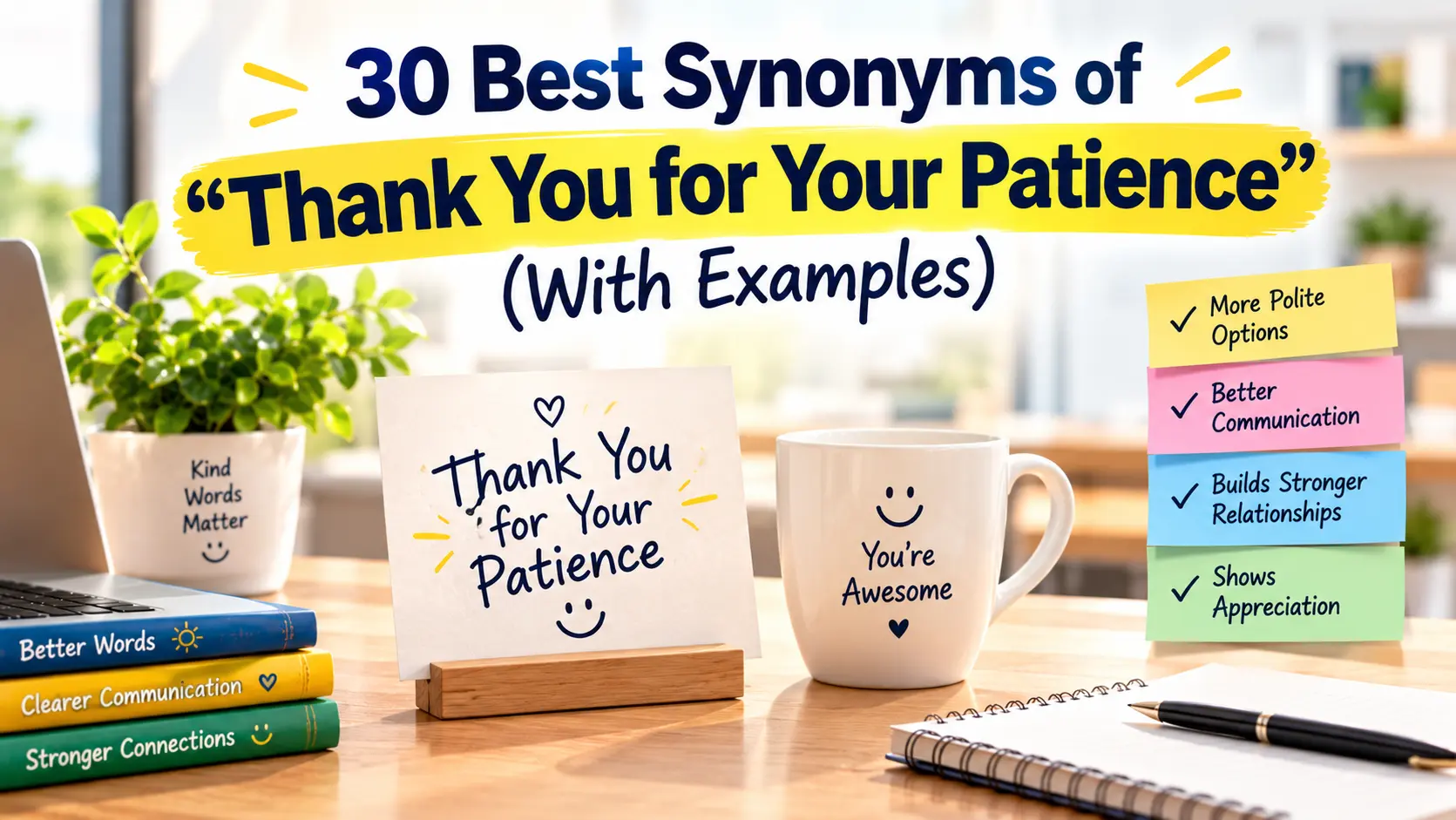 Best Synonyms of Thank You for Your Patience