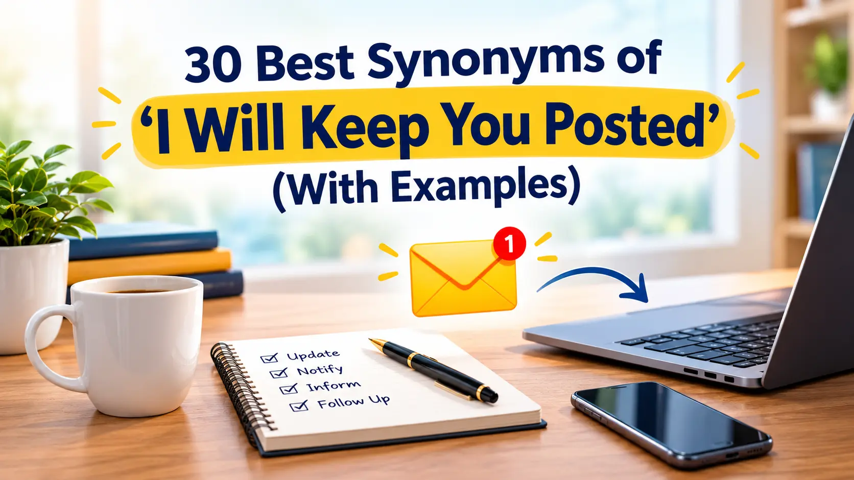 Best Synonyms of I Will Keep You Posted