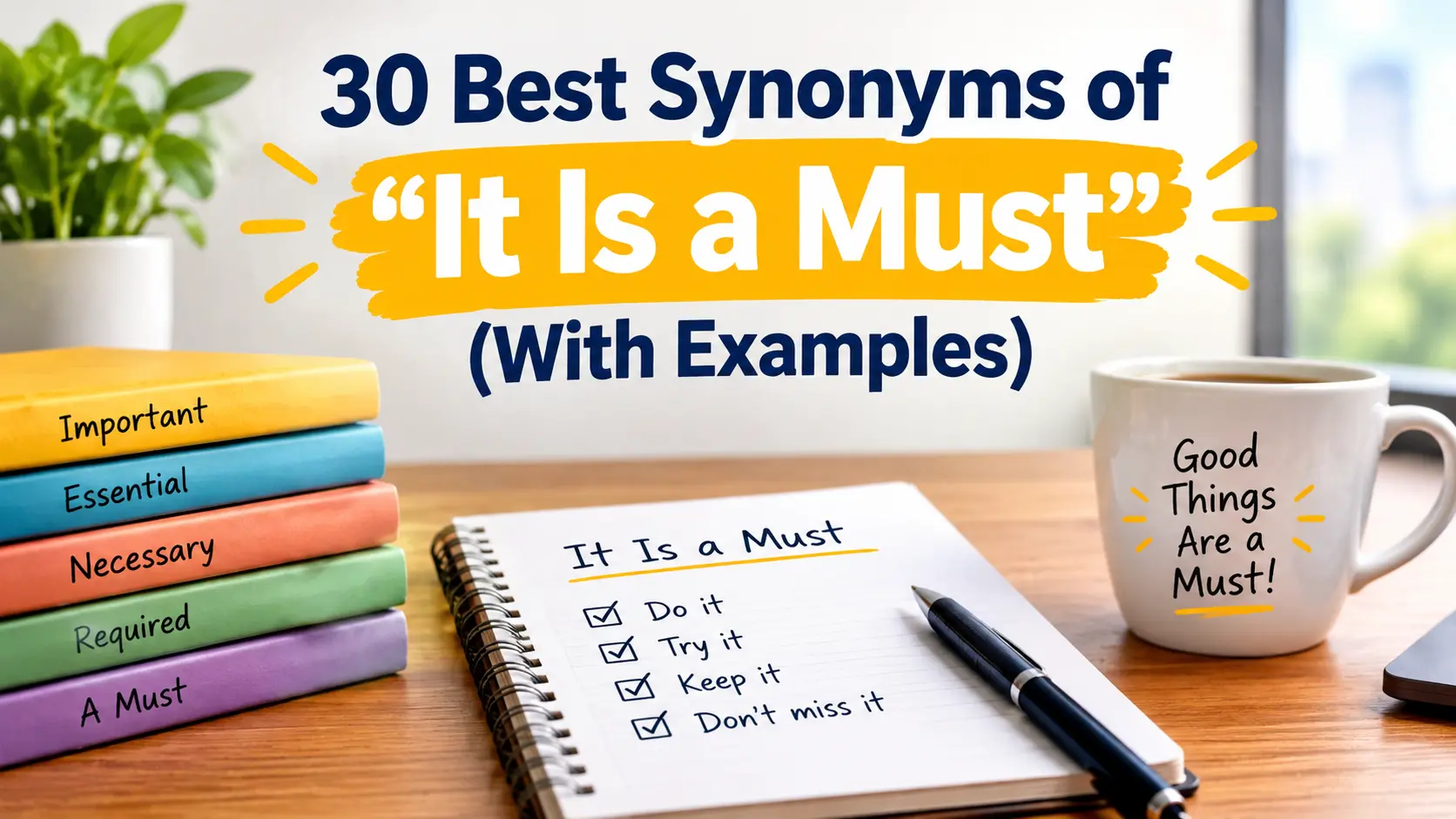 Best Synonyms of It Is a Must