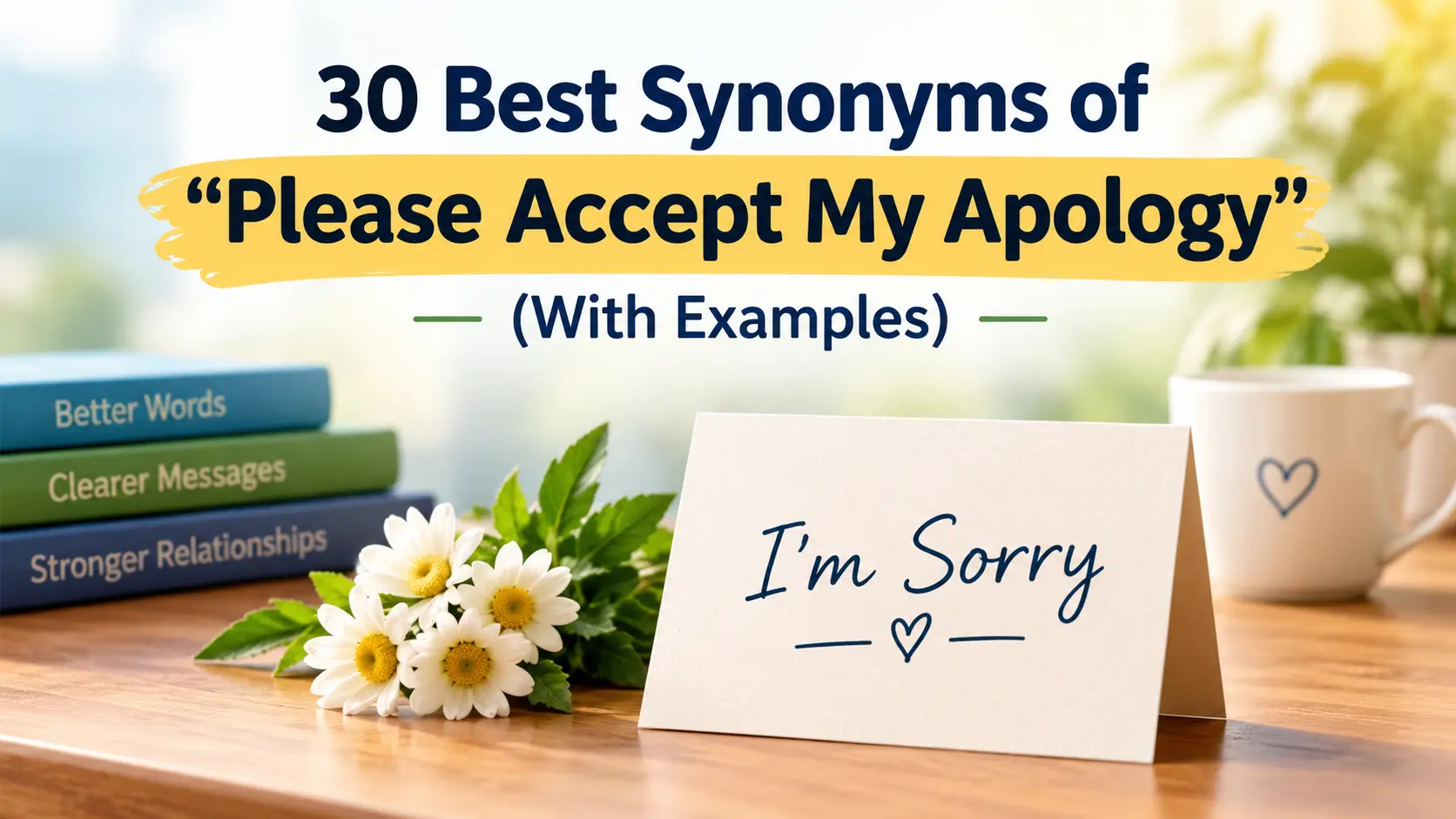 Best Synonyms of Please Accept My Apology