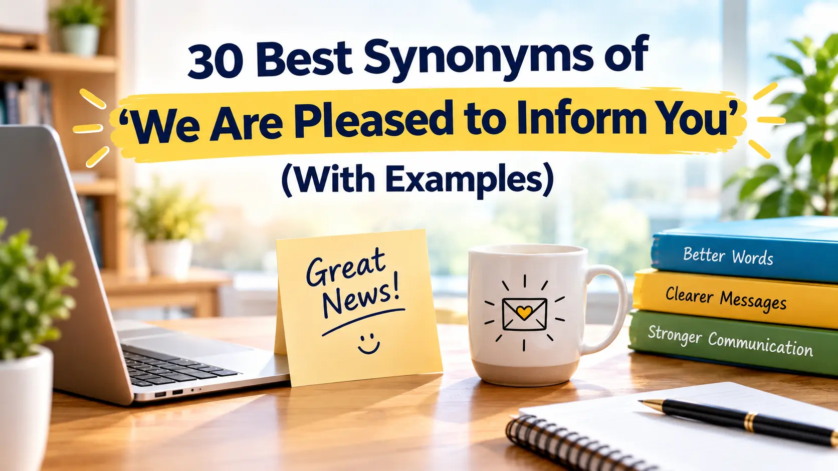 Best Synonyms of We Are Pleased to Inform You