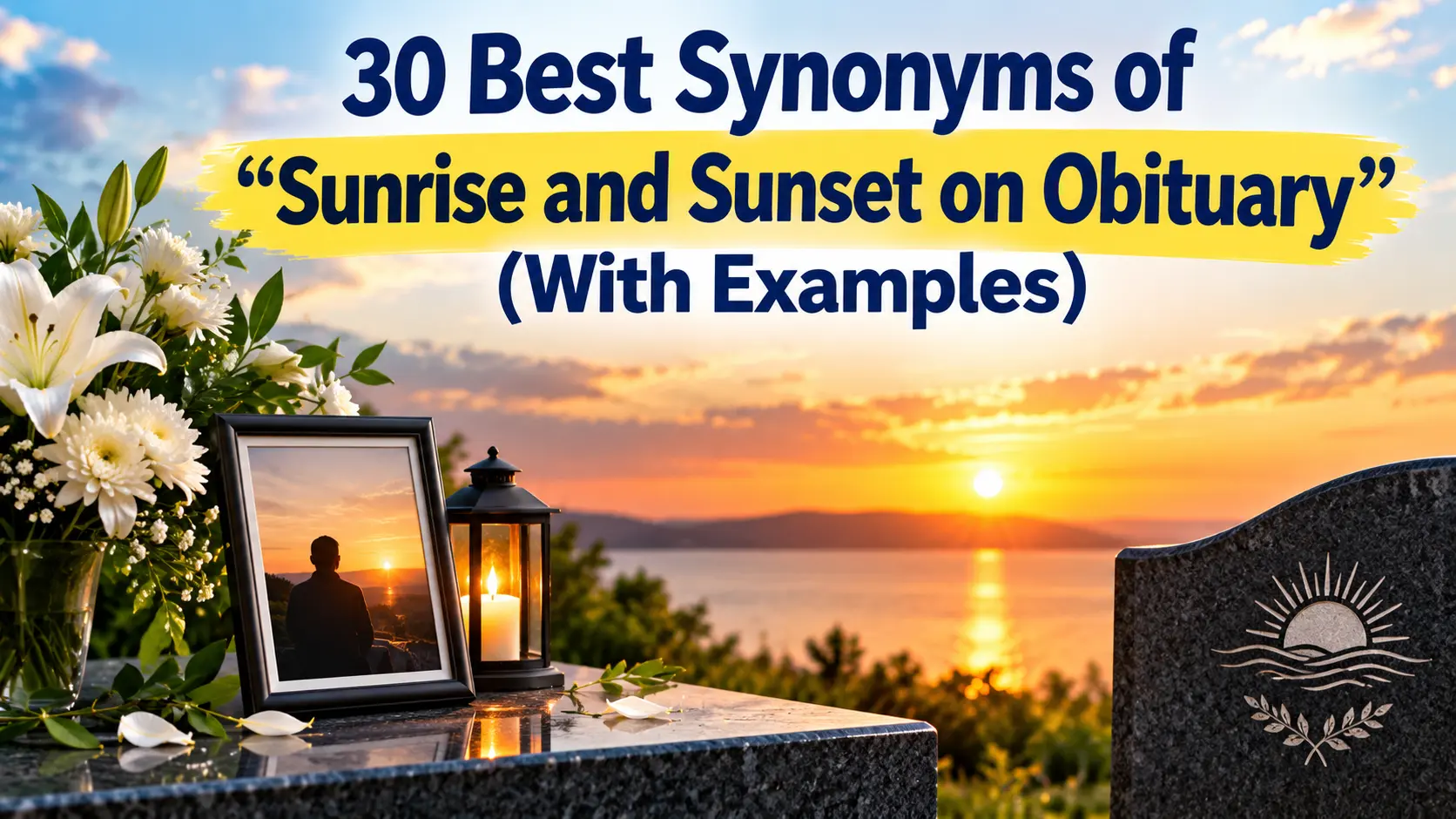 Best Synonyms of Sunrise and Sunset on Obituary